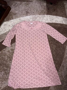 Charter Club Pink Printed Nightgown – Soft Knit Sleep Dress